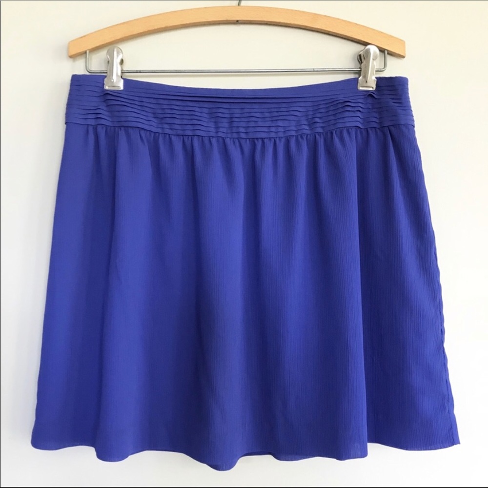 Ann Taylor Loft  Blue Chiffon Skirt